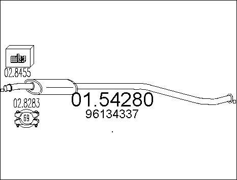 MTS 01.54280 - Vidējais izpl. gāzu trokšņa slāpētājs autodraugiem.lv