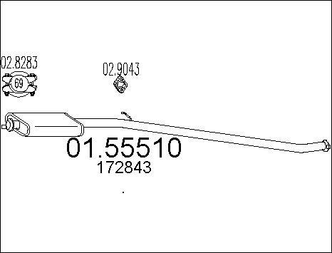 MTS 01.55510 - Vidējais izpl. gāzu trokšņa slāpētājs autodraugiem.lv