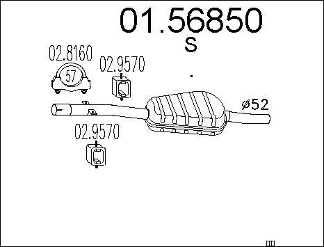 MTS 01.56850 - Vidējais izpl. gāzu trokšņa slāpētājs autodraugiem.lv