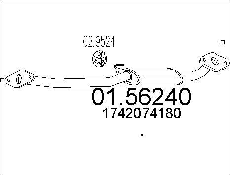 MTS 01.56240 - Vidējais izpl. gāzu trokšņa slāpētājs autodraugiem.lv