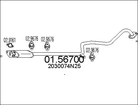 MTS 01.56700 - Vidējais izpl. gāzu trokšņa slāpētājs autodraugiem.lv