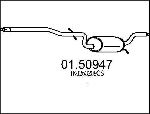 MTS 01.50947 - Vidējais izpl. gāzu trokšņa slāpētājs autodraugiem.lv