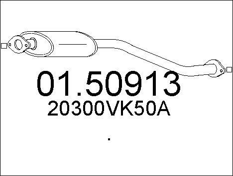MTS 01.50913 - Vidējais izpl. gāzu trokšņa slāpētājs autodraugiem.lv