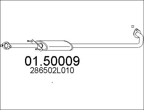 MTS 01.50009 - Vidējais izpl. gāzu trokšņa slāpētājs autodraugiem.lv