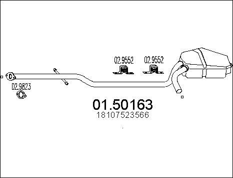 MTS 01.50163 - Vidējais izpl. gāzu trokšņa slāpētājs autodraugiem.lv