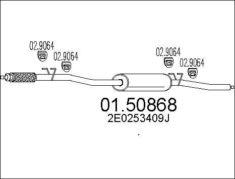 MTS 01.50868 - Vidējais izpl. gāzu trokšņa slāpētājs autodraugiem.lv