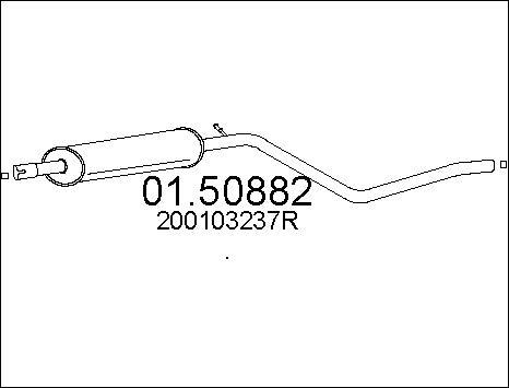 MTS 01.50882 - Vidējais izpl. gāzu trokšņa slāpētājs autodraugiem.lv