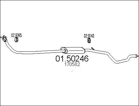 MTS 01.50246 - Vidējais izpl. gāzu trokšņa slāpētājs autodraugiem.lv