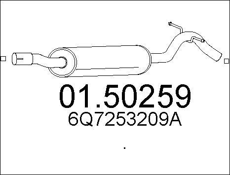 MTS 01.50259 - Vidējais izpl. gāzu trokšņa slāpētājs autodraugiem.lv