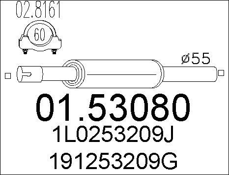 MTS 01.53080 - Izplūdes gāzu priekšslāpētājs autodraugiem.lv