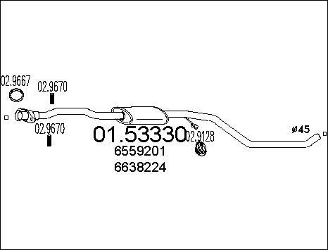 MTS 01.53330 - Vidējais izpl. gāzu trokšņa slāpētājs autodraugiem.lv