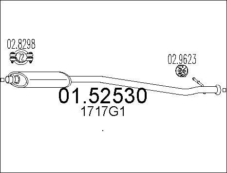 MTS 01.52530 - Vidējais izpl. gāzu trokšņa slāpētājs autodraugiem.lv