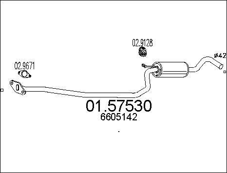 MTS 01.57530 - Vidējais izpl. gāzu trokšņa slāpētājs autodraugiem.lv