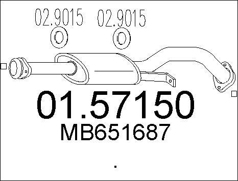 MTS 01.57150 - Vidējais izpl. gāzu trokšņa slāpētājs autodraugiem.lv