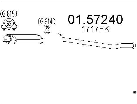 MTS 01.57240 - Vidējais izpl. gāzu trokšņa slāpētājs autodraugiem.lv