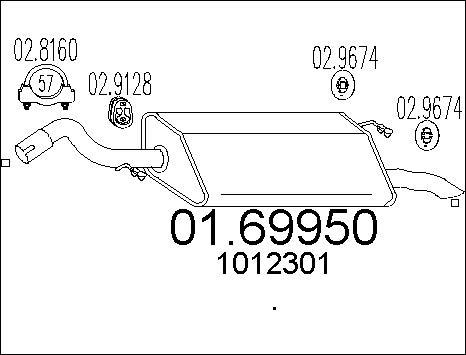 MTS 01.69950 - Izplūdes gāzu trokšņa slāpētājs (pēdējais) autodraugiem.lv