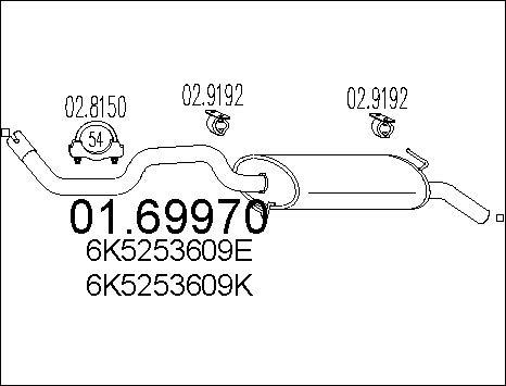 MTS 01.69970 - Izplūdes gāzu trokšņa slāpētājs (pēdējais) autodraugiem.lv