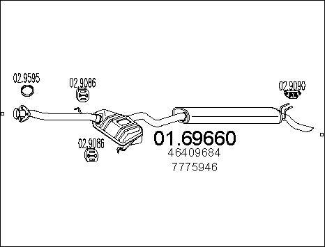 MTS 01.69660 - Izplūdes gāzu trokšņa slāpētājs (pēdējais) autodraugiem.lv