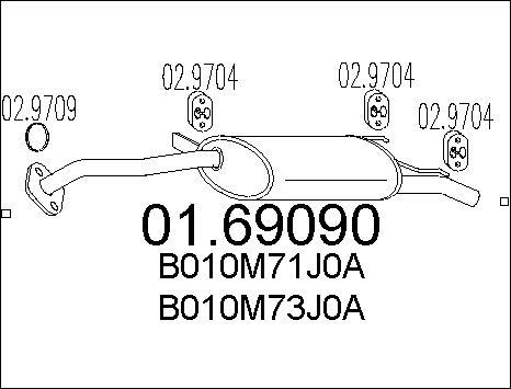 MTS 01.69090 - Izplūdes gāzu trokšņa slāpētājs (pēdējais) autodraugiem.lv