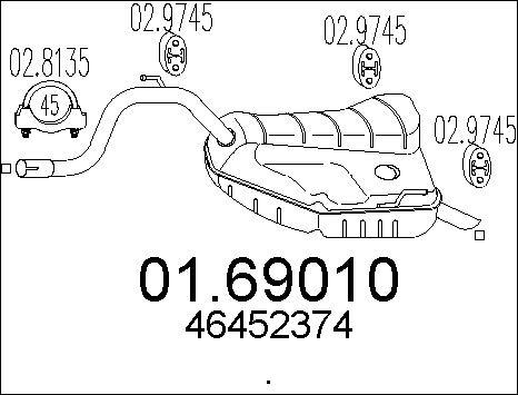 MTS 01.69010 - Izplūdes gāzu trokšņa slāpētājs (pēdējais) autodraugiem.lv
