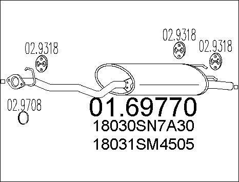 MTS 01.69770 - Izplūdes gāzu trokšņa slāpētājs (pēdējais) autodraugiem.lv