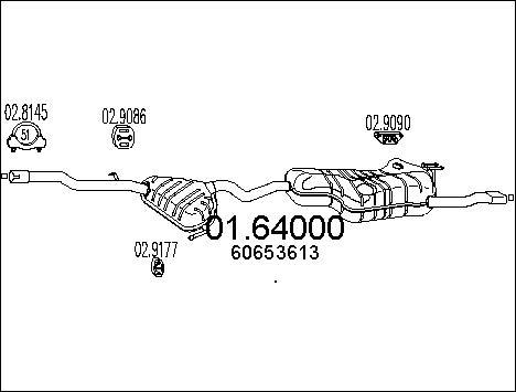 MTS 01.64000 - Izplūdes gāzu trokšņa slāpētājs (pēdējais) autodraugiem.lv