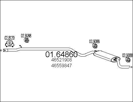 MTS 01.64860 - Izplūdes gāzu trokšņa slāpētājs (pēdējais) autodraugiem.lv