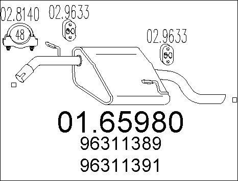 MTS 01.65980 - Izplūdes gāzu trokšņa slāpētājs (pēdējais) autodraugiem.lv