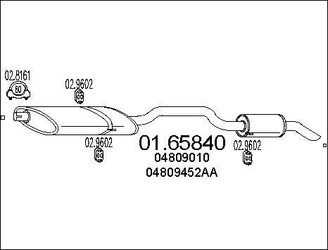 MTS 01.65840 - Izplūdes gāzu trokšņa slāpētājs (pēdējais) autodraugiem.lv