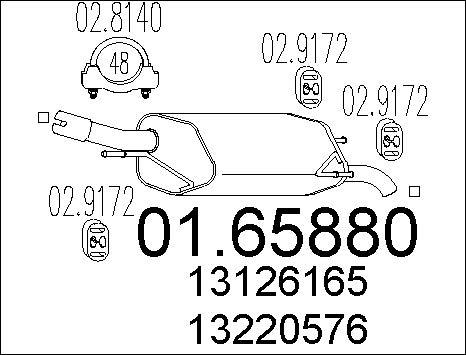MTS 01.65880 - Izplūdes gāzu trokšņa slāpētājs (pēdējais) autodraugiem.lv