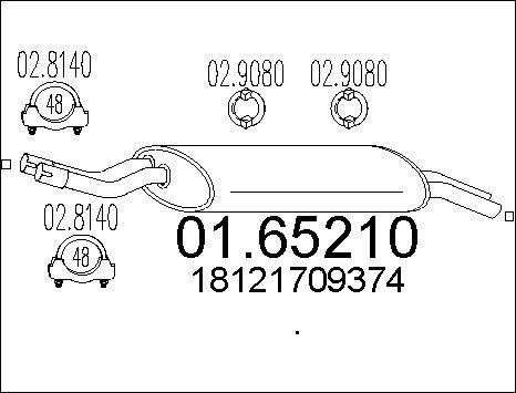 MTS 01.65210 - Izplūdes gāzu trokšņa slāpētājs (pēdējais) autodraugiem.lv