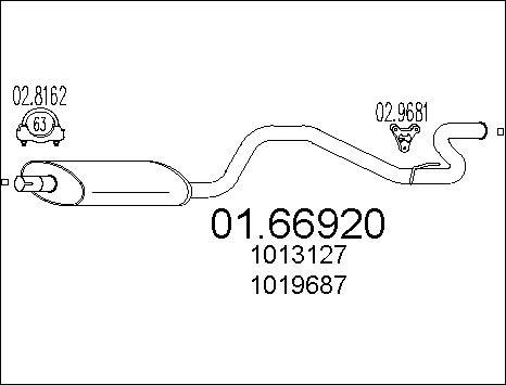 MTS 01.66920 - Izplūdes gāzu trokšņa slāpētājs (pēdējais) autodraugiem.lv