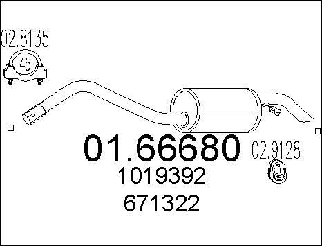 MTS 01.66680 - Izplūdes gāzu trokšņa slāpētājs (pēdējais) autodraugiem.lv