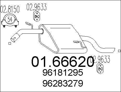 MTS 01.66620 - Izplūdes gāzu trokšņa slāpētājs (pēdējais) autodraugiem.lv