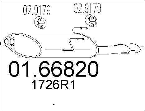 MTS 01.66820 - Izplūdes gāzu trokšņa slāpētājs (pēdējais) autodraugiem.lv