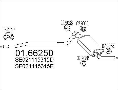 MTS 01.66250 - Izplūdes gāzu trokšņa slāpētājs (pēdējais) autodraugiem.lv