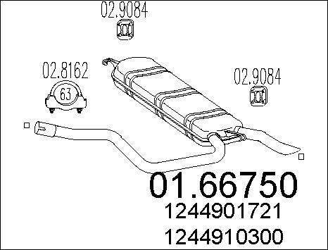 MTS 01.66750 - Izplūdes gāzu trokšņa slāpētājs (pēdējais) autodraugiem.lv