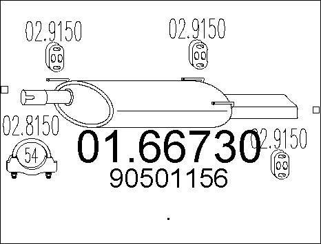 MTS 01.66730 - Izplūdes gāzu trokšņa slāpētājs (pēdējais) autodraugiem.lv