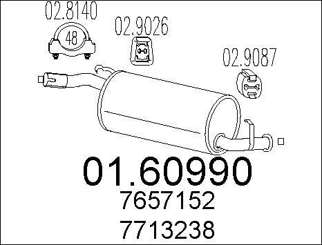 MTS 01.60990 - Izplūdes gāzu trokšņa slāpētājs (pēdējais) autodraugiem.lv
