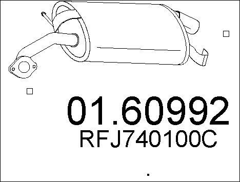 MTS 01.60992 - Izplūdes gāzu trokšņa slāpētājs (pēdējais) autodraugiem.lv
