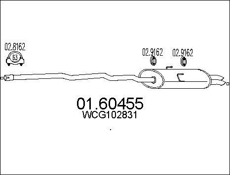 MTS 01.60455 - Izplūdes gāzu trokšņa slāpētājs (pēdējais) autodraugiem.lv