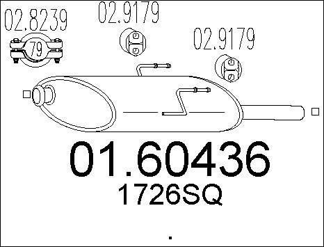 MTS 01.60436 - Izplūdes gāzu trokšņa slāpētājs (pēdējais) autodraugiem.lv