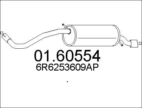 MTS 01.60554 - Izplūdes gāzu trokšņa slāpētājs (pēdējais) autodraugiem.lv