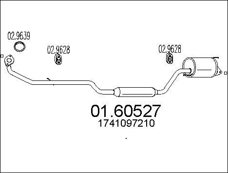 MTS 01.60527 - Izplūdes gāzu trokšņa slāpētājs (pēdējais) autodraugiem.lv