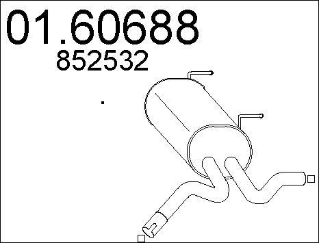 MTS 01.60688 - Izplūdes gāzu trokšņa slāpētājs (pēdējais) autodraugiem.lv