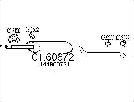 MTS 01.60672 - Izplūdes gāzu trokšņa slāpētājs (pēdējais) autodraugiem.lv