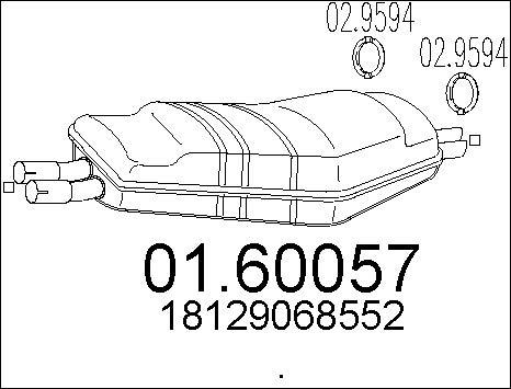 MTS 01.60057 - Izplūdes gāzu trokšņa slāpētājs (pēdējais) autodraugiem.lv