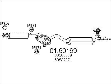 MTS 01.60199 - Izplūdes gāzu trokšņa slāpētājs (pēdējais) autodraugiem.lv