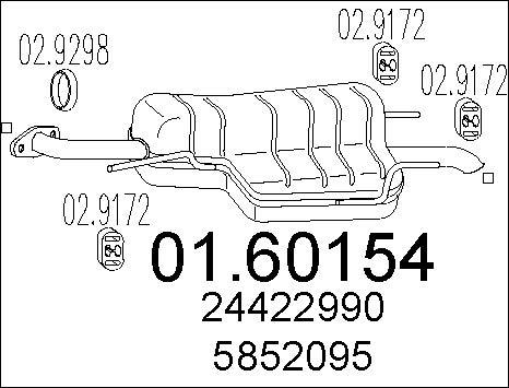 MTS 01.60154 - Izplūdes gāzu trokšņa slāpētājs (pēdējais) autodraugiem.lv