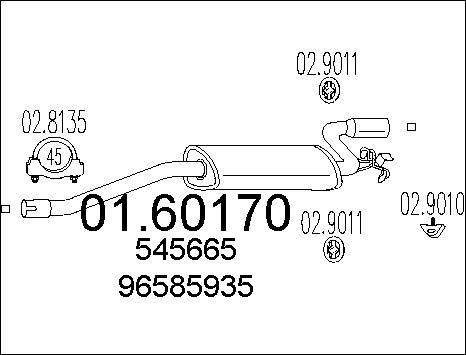 MTS 01.60170 - Izplūdes gāzu trokšņa slāpētājs (pēdējais) autodraugiem.lv